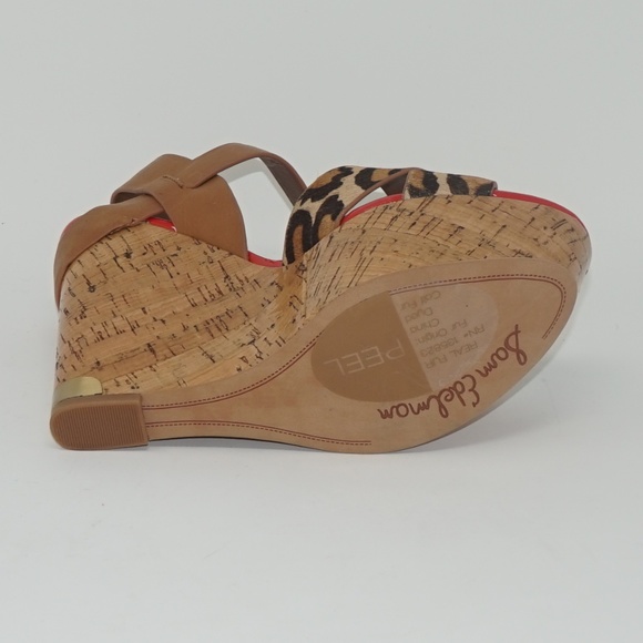 Sam Edelman Animal Print Sasha Wedge Sandal 7.5 ** - Picture 5 of 8